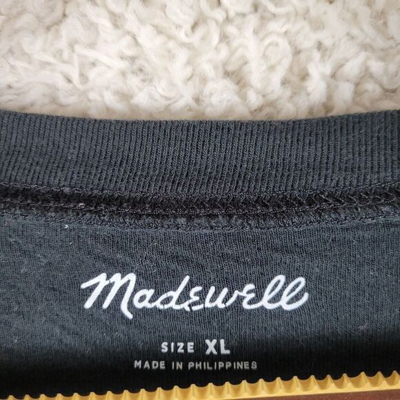 Madewell Shirt Men's Size XL Black Henley Long Sleeve Pullover 100% Cotton - Picture 3 of 10